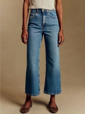 Sezane Le Crop Wide Leg Jeans
